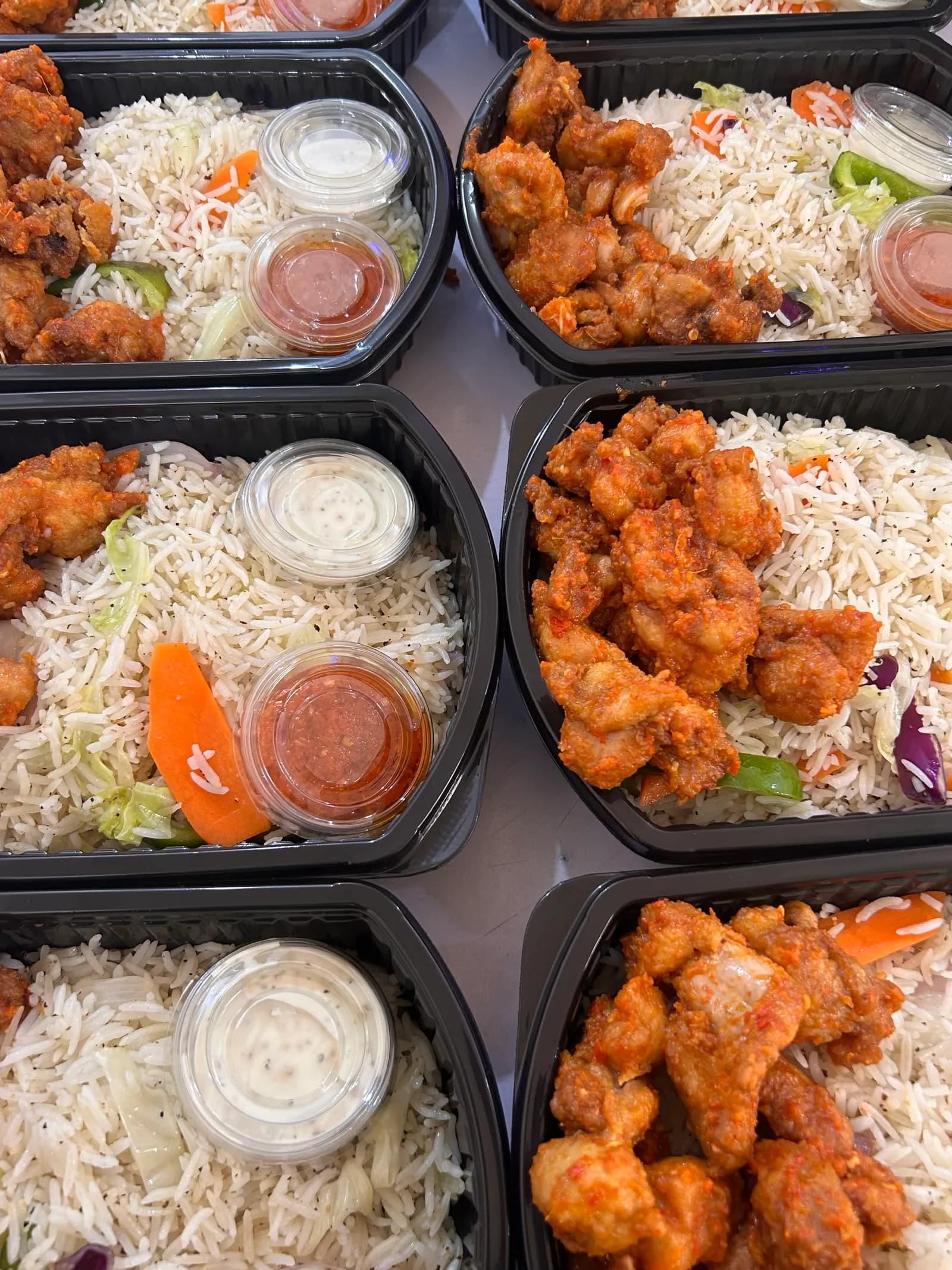 Individual Meal Made rice and chicken lunch packs