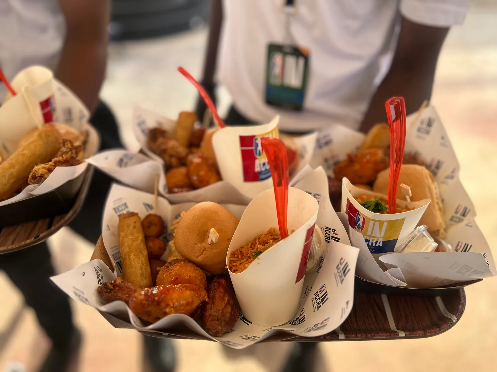 Small bites arranged in cups for sharing